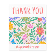 Rubor Pink Cute Floral Gracias Por Tu Compra