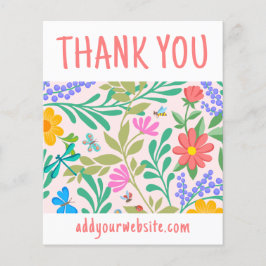 Lámina Rubor Pink Cute Floral Gracias Por Tu Compra