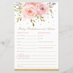 Lámina Rubor Pink Floral Baby Predictions and Advances