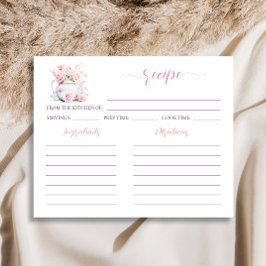 Lámina Rubor Pink Tea Fiesta Bridal Shower Receta