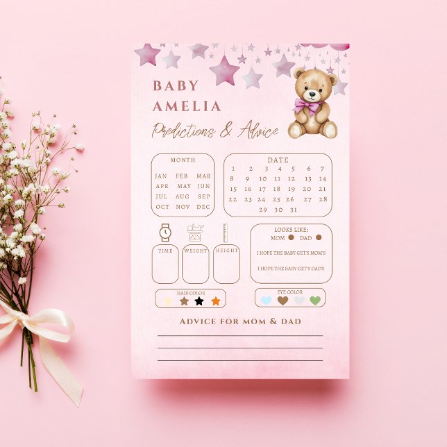 Lámina Rubor Teddy Moon Stars Consejos para la predicción (Subido por el creador)