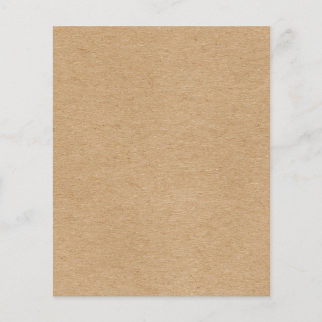 Lámina Rustic Kraft Simple Boho con estilo (Anverso)