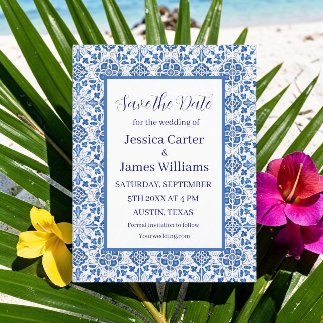 Lámina Rustic Portuguese Tiles Mediterranean Wedding (Subido por el creador)