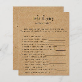 Lámina Rustic - Quién conoce el mejor juego de mamá