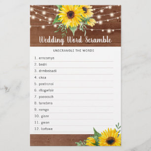 Lámina Rustic Sunflower Ilustra el juego de palabras de l