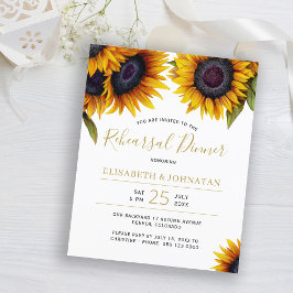 Lámina Rustic sunflowers wedding BUDGET rehearsal dinner
