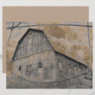 Lámina Rústica textura de cosecha de sepia gris