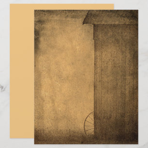 Lámina Rústico Barn Brown Sepia Textura Vintage