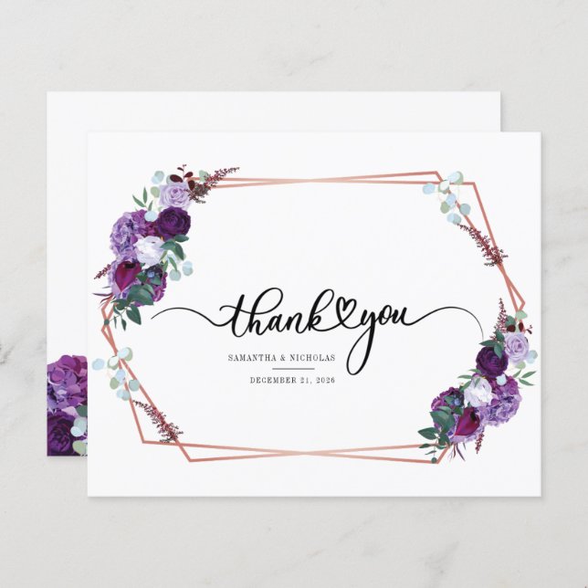 Lámina Rústico del marco geométrico floral presupuestado (Anverso / Reverso)