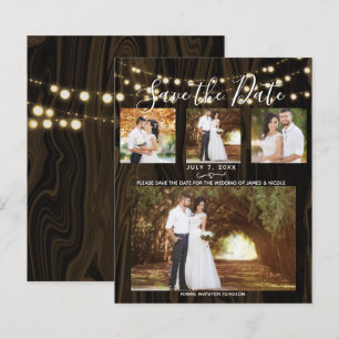 Lámina Rustico Madera Oscura & Luces 4 Foto Guardar la Fe