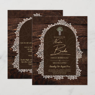 Lámina Rústico NUESTRA BODA Backyard Woodland Wood Lace