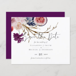 Lámina Rústico otoño caída calabazas higos flores Boda