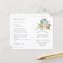 Lámina Rústico otoño caída calabazas higos flores Boda