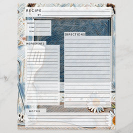 Lámina Rustlic Country Burlap Receta Insertar