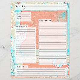 Lámina Rustlic Country Burlap Receta Insertar