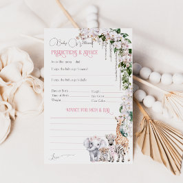 Lámina Safari Animal Tropica Flor Rosa Juego de Baby Show