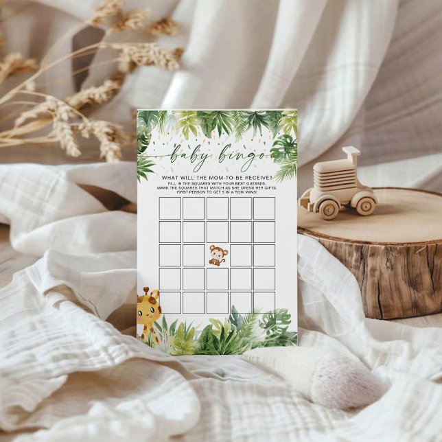 Lámina Safari Animales Juego de Bingo Bebé (Subido por el creador)