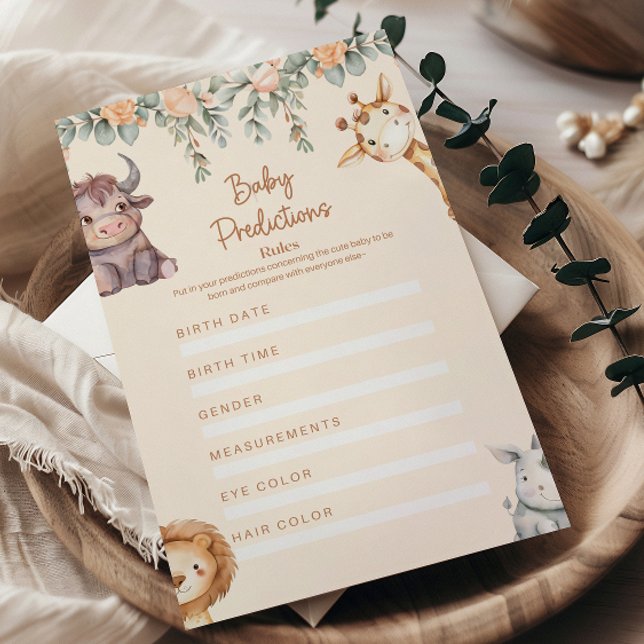 Lámina Safari Animals Baby Predictions (Subido por el creador)