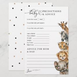 Lámina Safari Animals Juego de Baby Shower moderno