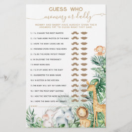 Lámina Safari Baby Animal Greeneration Baby Shower Adivin