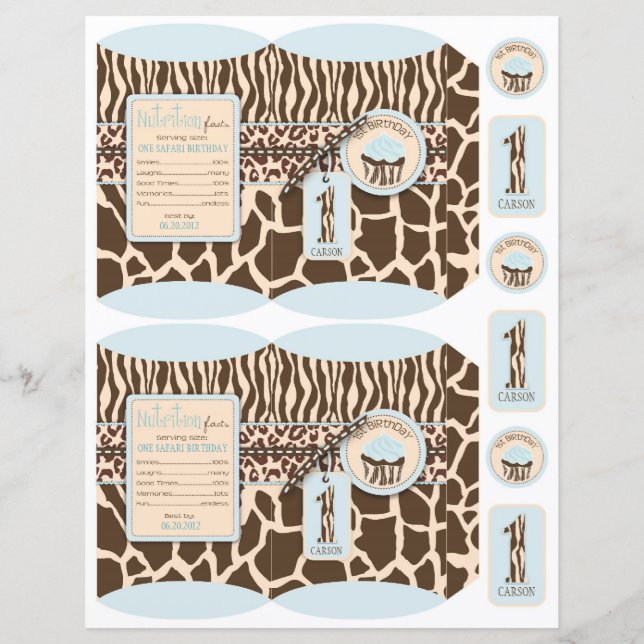 Lámina Safari Boy BLU Mini Caja de Puff 1 (Anverso)