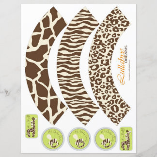Lámina Safari Boy Naranja Cupcake Wraps