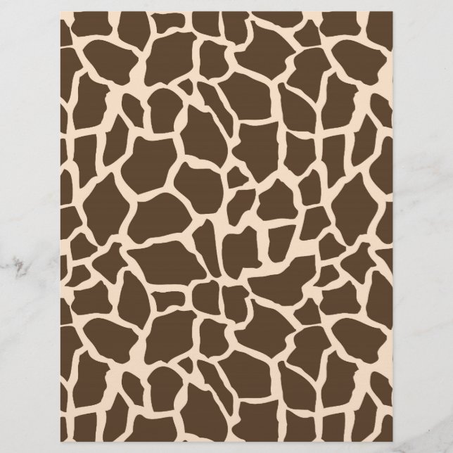 Lámina Safari Boy Scrapbook Paper Giraffe (Anverso)
