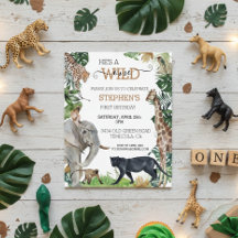 Safari de la selva salvaje un cumpleaños pantera n