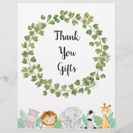 Lámina Safari Gracias Poster De Regalos
