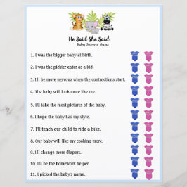 Lámina Safari Jungle Animal Baby Shower Dijo Que Ella Dij