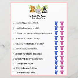 Lámina Safari Jungle Animal Baby Shower Dijo Que Ella Dij