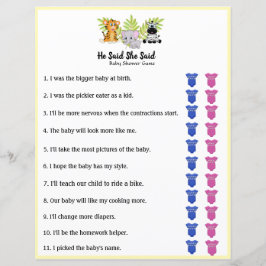 Lámina Safari Jungle Animal Baby Shower Dijo Que Ella Dij