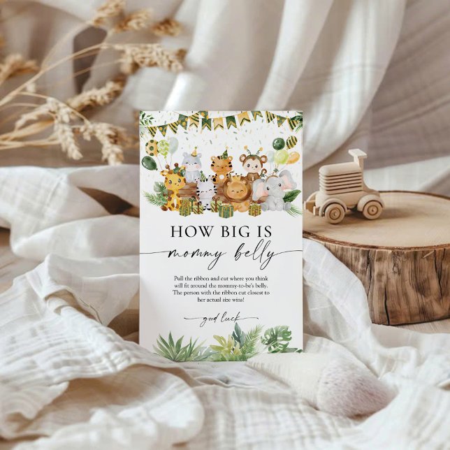 Lámina Safari: ¿Qué tan grande es el juego de Baby Shower (Subido por el creador)