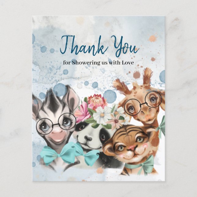 Lámina Safari Wildone baby ducha (Anverso)