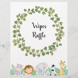 Lámina Safari Wipes Raffle Poster