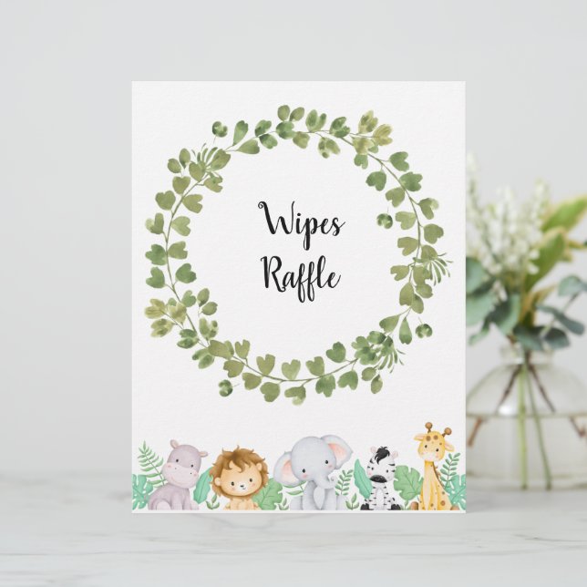 Lámina Safari Wipes Raffle Poster (Anverso de pie)