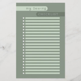 Lámina saga de la lista de control de costura