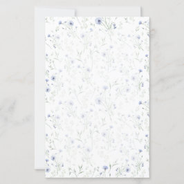 Lámina Sage Blue Watercolor Wildflower