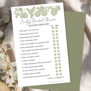 Lámina Sage Green Perfect Pear Briers Shower Dijo Ella