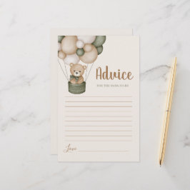 Lámina Sage Green Teddy Consejo de Oso para que mamá sea