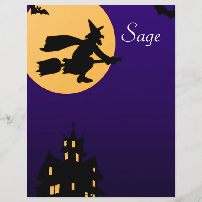 Lámina Sage Halloween Letterhead (Anverso)