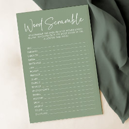 Lámina Sage moderno Oh Baby Simple Word Scramble Game