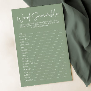 Lámina Sage moderno Oh Baby Simple Word Scramble Game