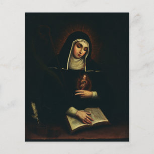 Lámina Saint Gertrude la gran benedictina alemana