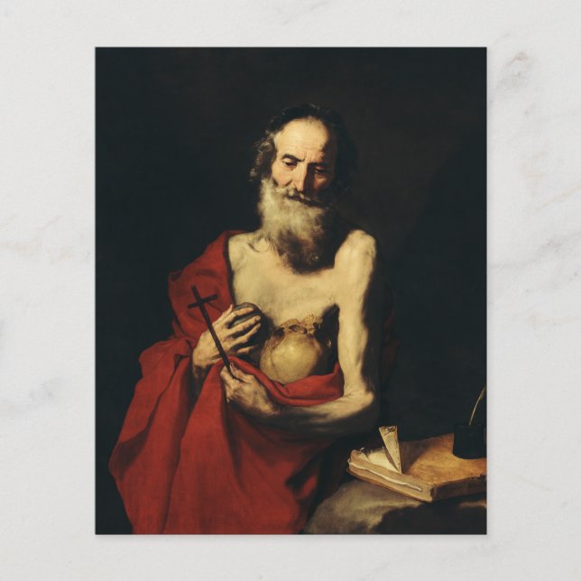 Lámina Saint Jerome por Jusepe de Ribera (Anverso)