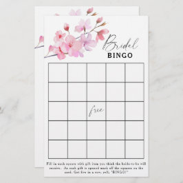 Lámina Sakura - juego de bingo de ducha de novia