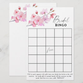 Lámina Sakura - Juego de bingo para baby shower nupcial