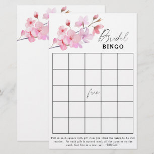 Lámina Sakura - Juego de bingo para baby shower nupcial