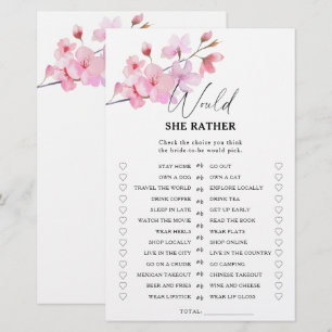 Lámina Sakura - ¿Prefiere un juego de ducha de novia?