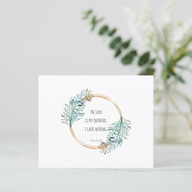 Lámina Salmo 23 El SEÑOR es mi pastor, Escritura (Anverso de pie)